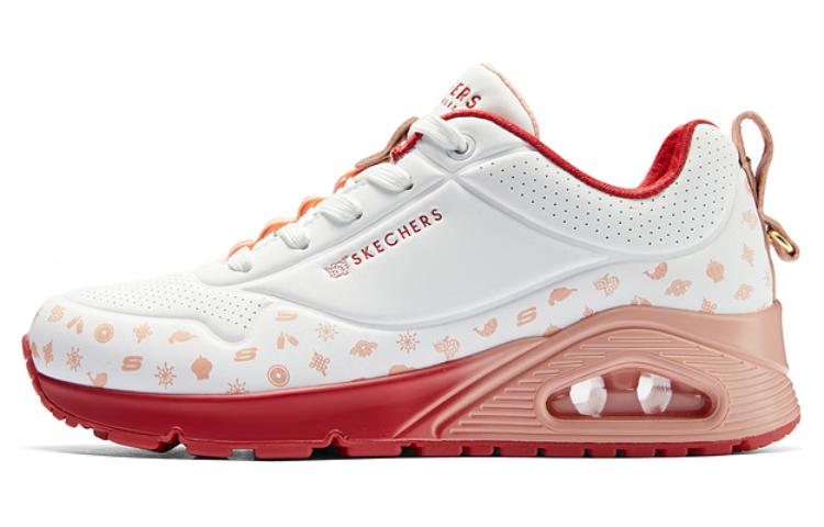 Skechers Tres Air Uno Synthetic Leather Cushioning Abrasion Resistant Coverage Support Low top Casual Shoes Women's