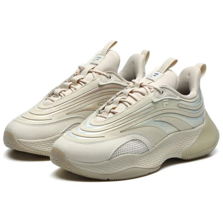 Женские кроссовки Fila FUSION Ray 2 (бежевые) — фото 3
