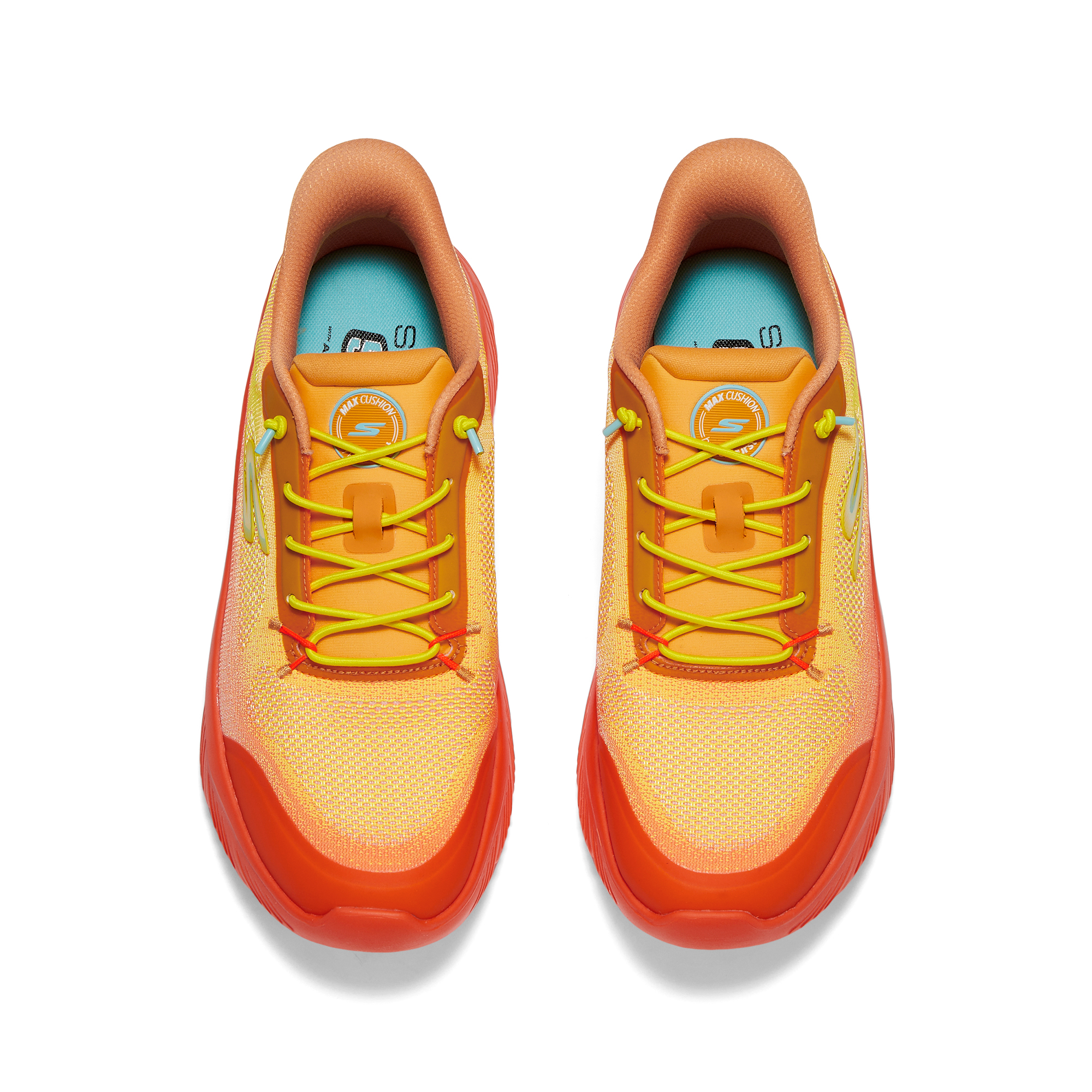 Skechers MEN’S GO WALK Comfortable And Trendy Breathable Low top Casual Shoes Men’s Bright Orange
