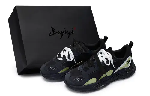 FILA Mars 2 Mars 2.0 811 Manufacturing, Tidal Matcha, Special Shoe Box Low top Casual Shoes Men's Black Green White