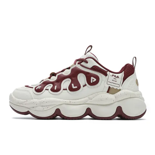 FILA PEASE Cushioning, Wear Resistant Low top Casual Shoes Women's White Red