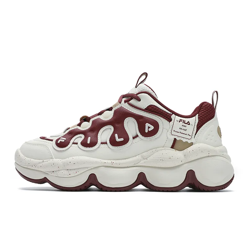 FILA PEASE Cushioning, Wear Resistant Low top Casual Shoes Women's White Red