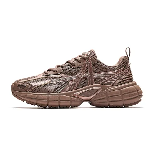 Anta Dawn Coverage Abrasion Resistant, Breathable Low top Casual Shoes Women's Eagle Back Brown Rose Gold