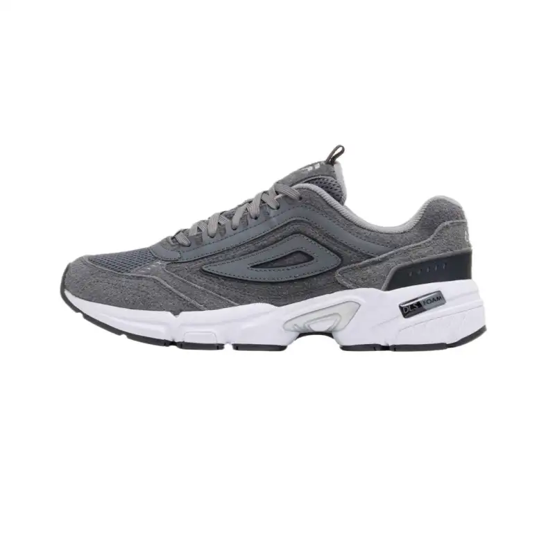 FILA PERANO PLUS Leather Low top Casual Shoes Men's Dark Gray