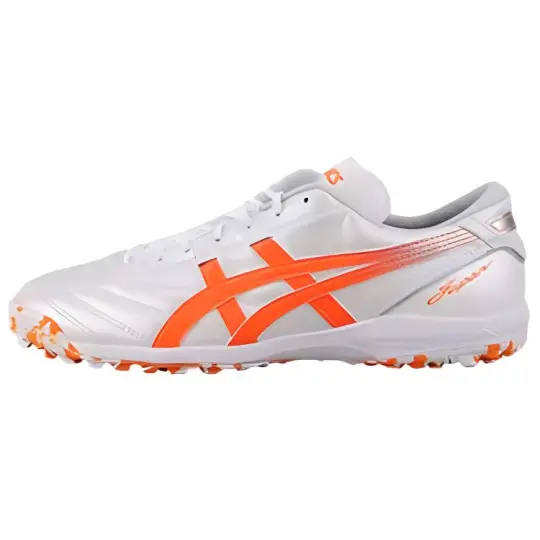ASICS C3 TF Turf Abrasion Resistant Abrasion Resistant Soccer Shoes Men's White Orange