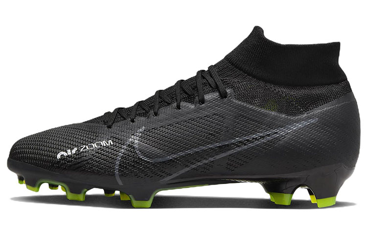 Nike Zoom Mercurial Superfly 9 Assassin 15 Pro FG (gel spikes) Anti-slip and wear-resistant Football shoes Men and women Black