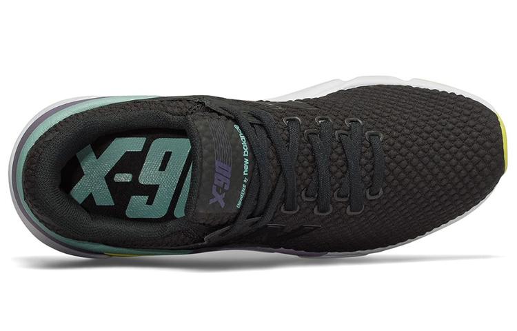 Женские кроссовки New Balance X-90 (черные) — 黑/柠檬黄 — фото 3