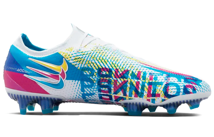 Бутсы Nike Phantom GT Elite 3D FG (синий / розовый) — фото 2