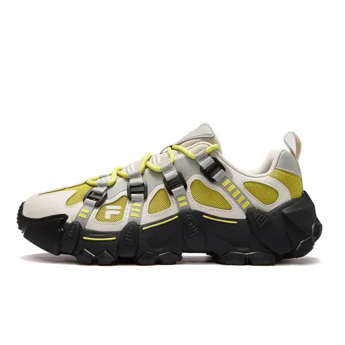 FILA FUSION EXOCET Mountains Shoes Low top Casual Shoes Men's Rain Dim Gray Yellow Citratus