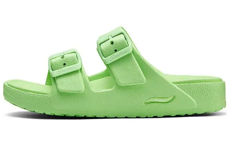 Skechers Foamies Rubber Sole Slide Slippers Women's Green