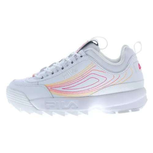FILA II Stitch Abrasion Resistant Breathable Low top Casual Shoes Women's White