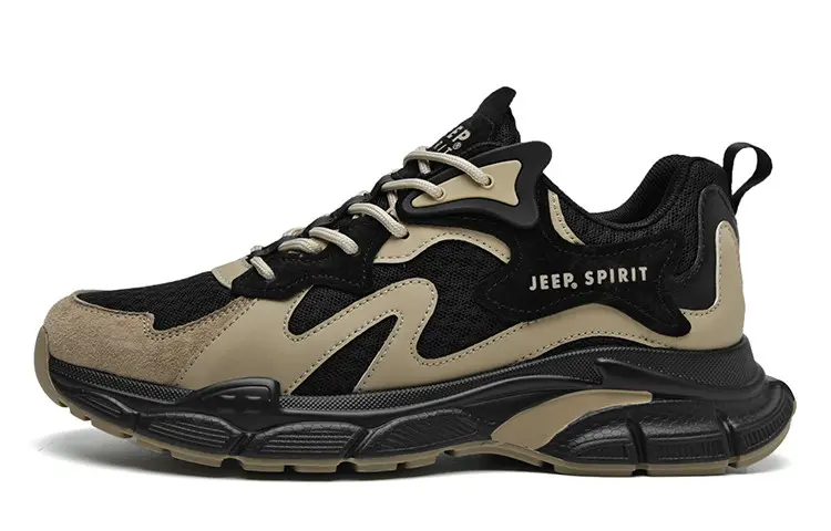 JEEP SPIRIT Abrasion Resistant, Breathable, Lightweight Low top Casual Shoes Men's Graphite Black