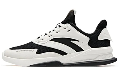 ANTA Casual Shoes Men's Low Top Black/Ivory White