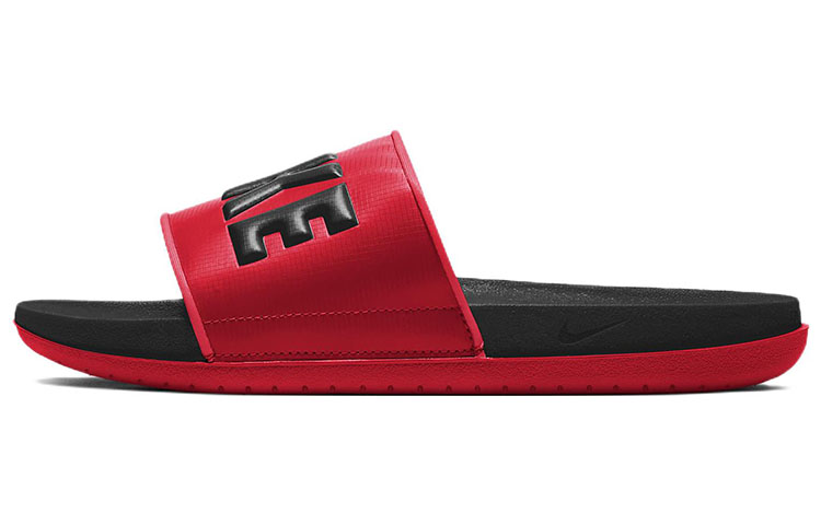 Nike Offcourt Comfortable Rubber Sole Slip Resistant Slip Resistant Slide Slippers Men's Red Black
