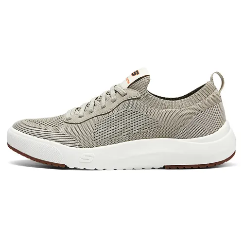 Skechers Mesh, Textile Low top Casual Shoes Men's Gray