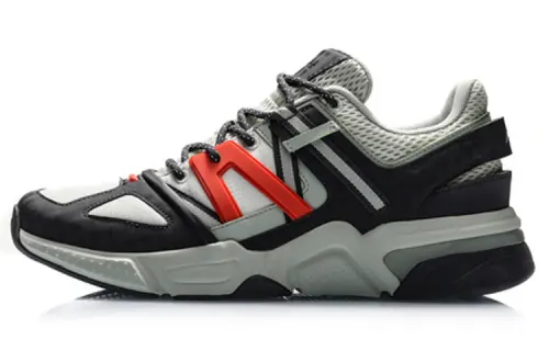 Li Ning Slip Resistant Abrasion Resistant Low top Sports Casual Shoes Unisex Ebony Black
