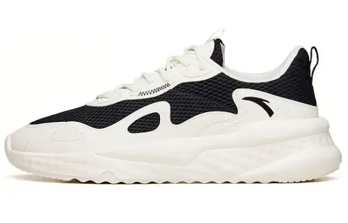 Anta Cushioning Slip Resistant Abrasion Resistant Low top Casual Shoes Men's White Black