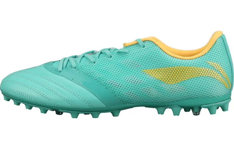 Li Ning Iron MG Multi Ground Artificial Turf Slip Resistant Abrasion Resistant Soccer Shoes Men's Neon Green