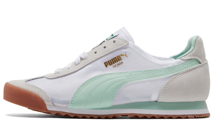 Кеды PUMA Roma (бело-зеленые)