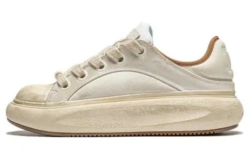 Li Ning Yun You C4D Abrasion Resistant Low top Casual Shoes Men's Ivory