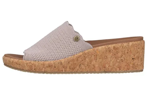 Skechers ARCH FIT BEVERLEE Rubber Sole Slippers Women's Taupe