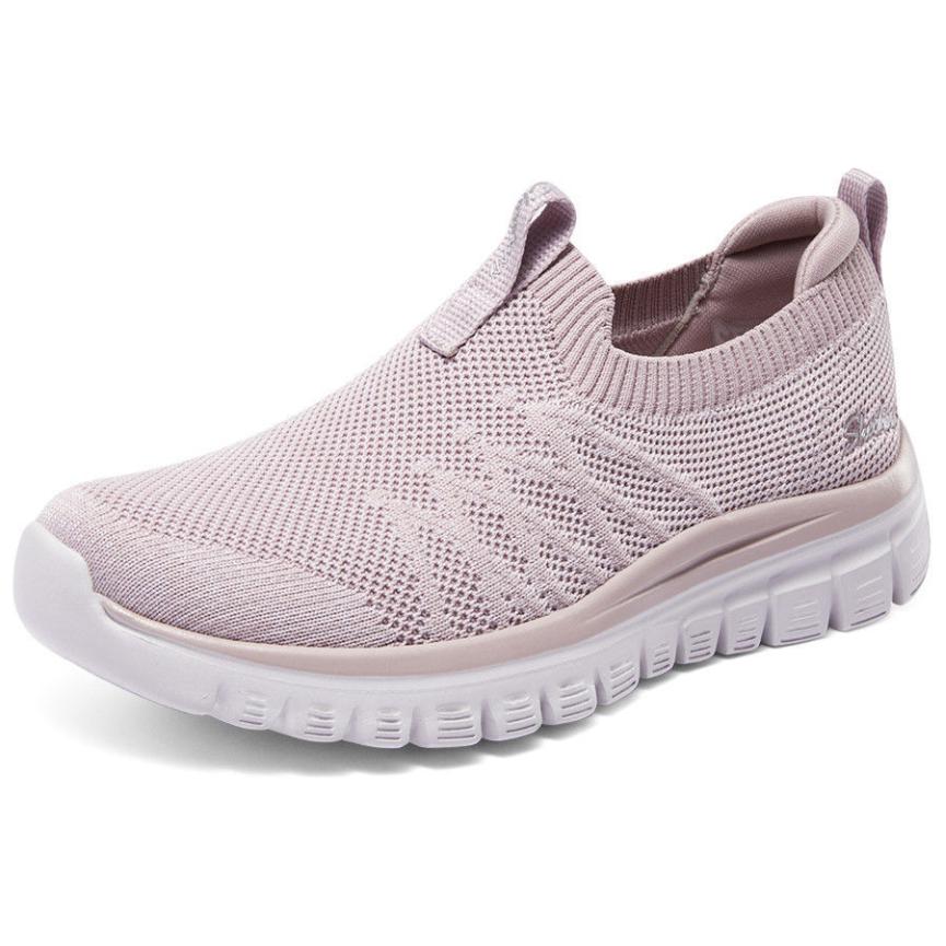 Skechers Fabric Cushioning Abrasion Resistant Cushioning, Wear Resistant Low top Casual Shoes Women’s Purple