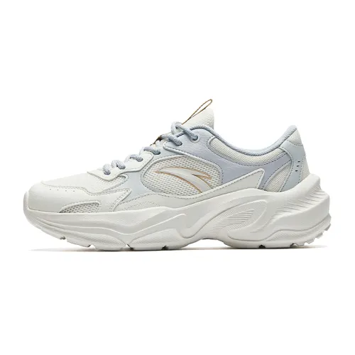 Anta Millennial Generation Height Increasing Lightweight Abrasion Resistant Low top Casual Shoes Women's White Blue