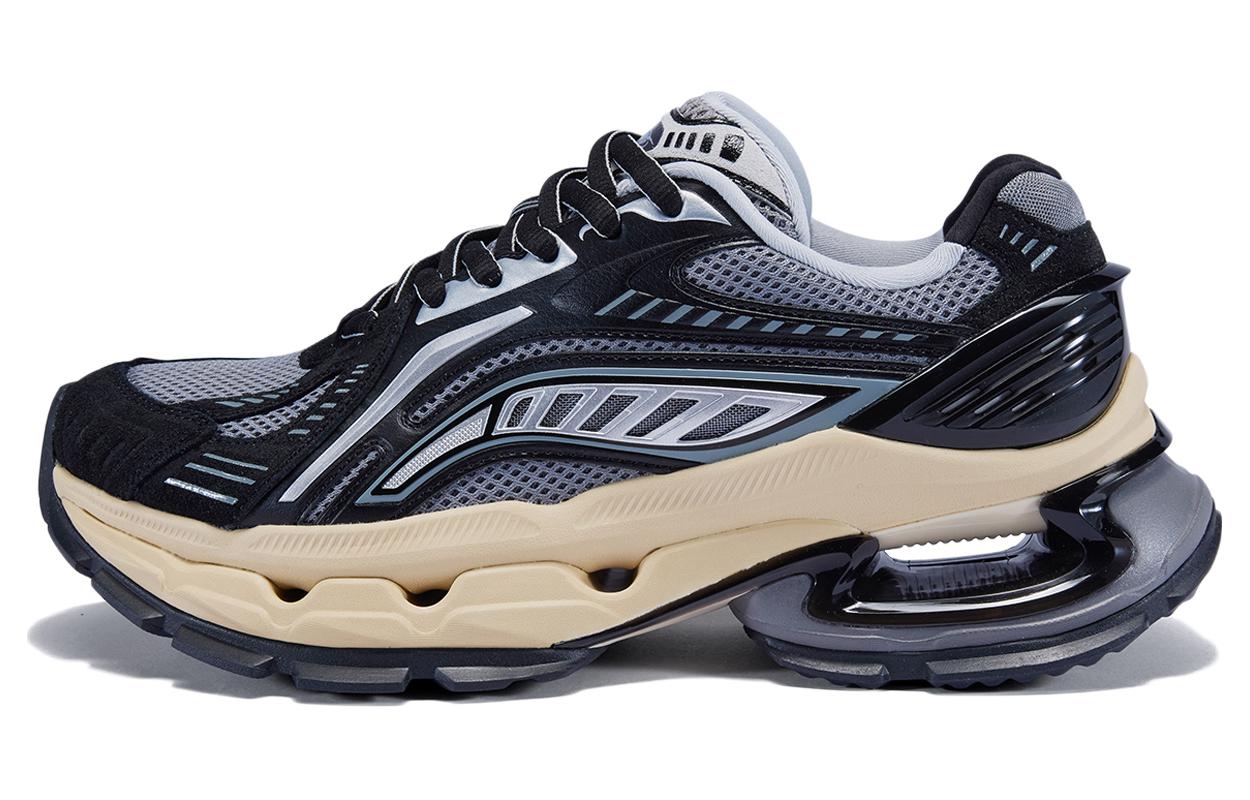 Li Ning Furious Rider BOW Cushioning Breathable Low top Casual Shoes Women's Black Gray