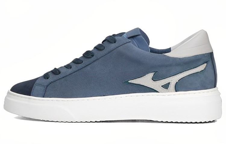 Mizuno Frau Leather Slip Resistant Abrasion Resistant Low top Sports Casual Shoes Marine Blue