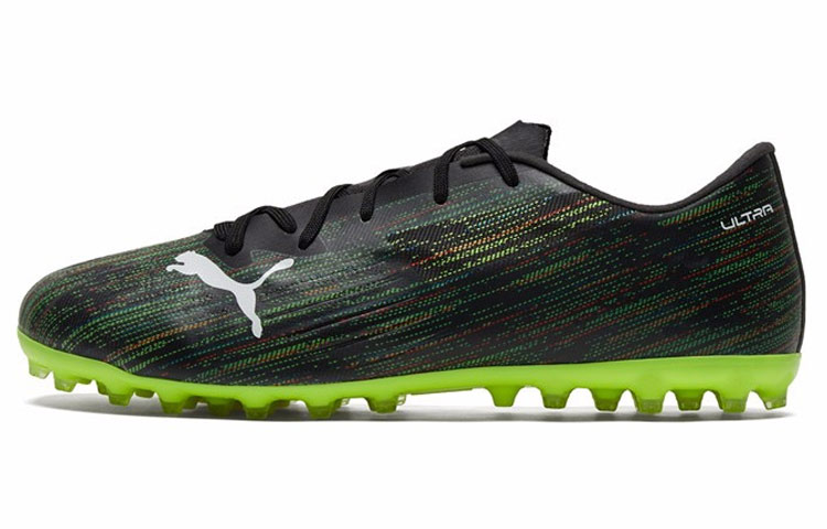 Мужские бутсы PUMA Ultra 2.2 MG (черно-бело-зеленые) — Чёрный / белый / зелёный — фото 1