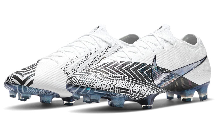 Футбольные бутсы Nike Mercurial Vapor 13 Elite MDS FG (белый / черный) — Белый / чёрный — фото 3