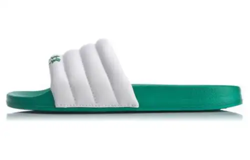 Li Ning Quiet Abrasion Resistant Quiet Abrasion Resistant Slide Slippers Men's White Green