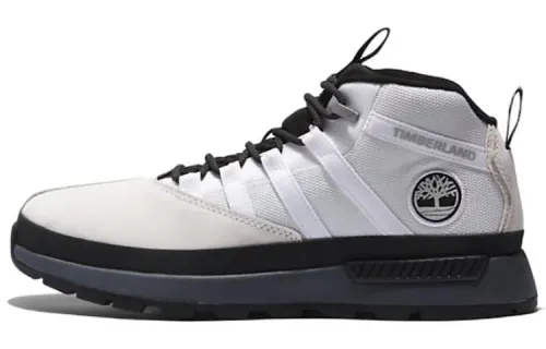 Timberland Euro Draw Casual Shoes Men's Mid Top Silvery White