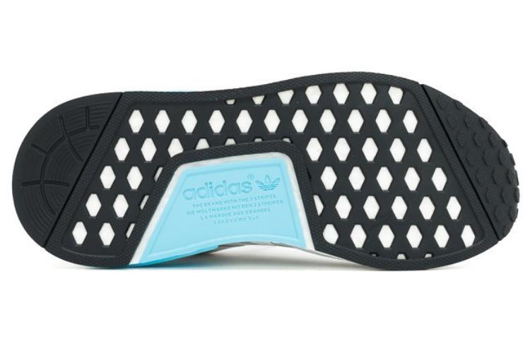 Кроссовки adidas originals NMD_R1 Bright Cyan (сине-белые) — 亮青/白 — фото 5