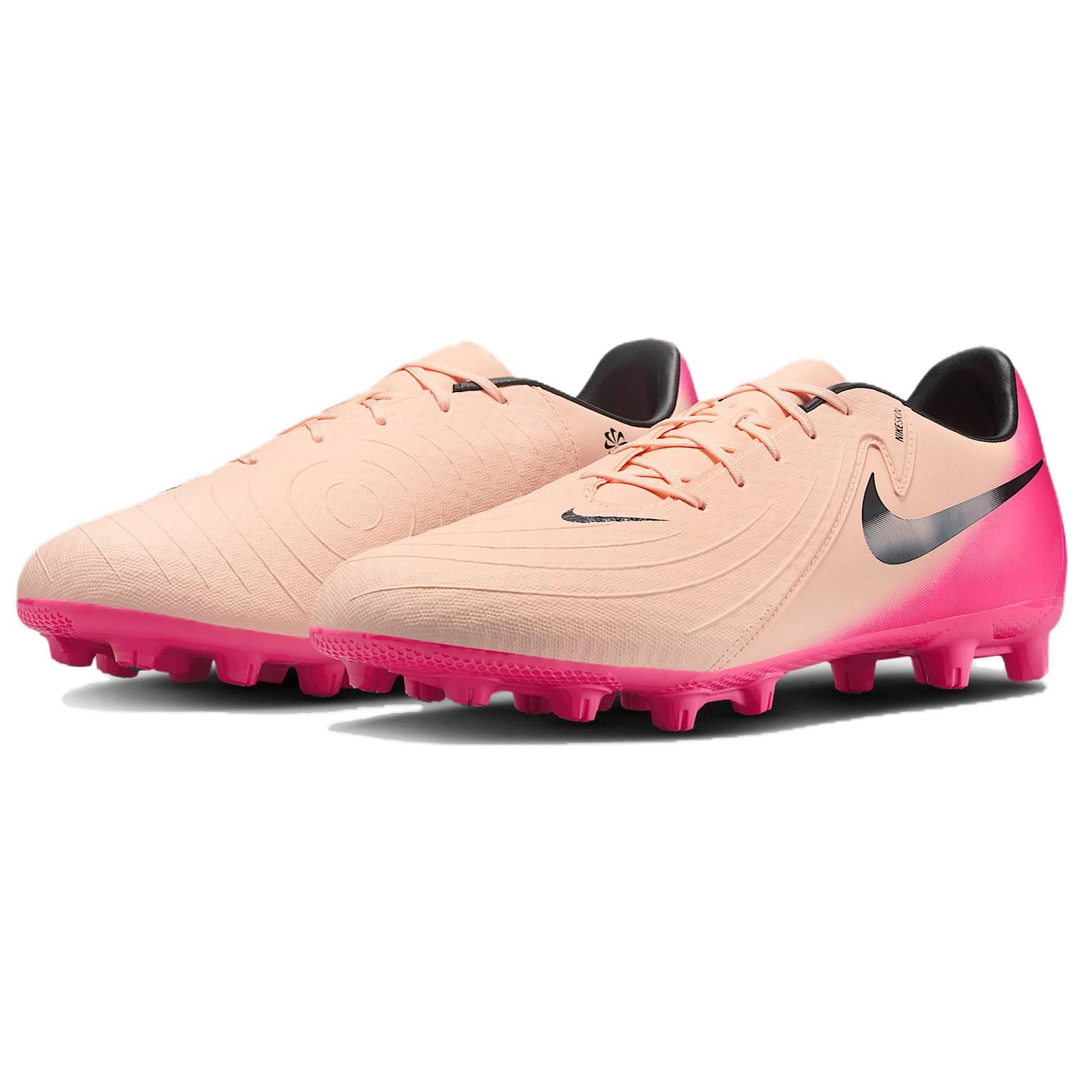 Nike Phantom GX 2 Academy HG Hard Ground Slip Resistant Abrasion Resistant Soccer Shoes Men’s Pink