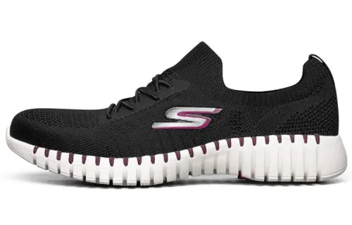 Skechers Go Walk Smart Running Shoes Black/White/Purple Women's
