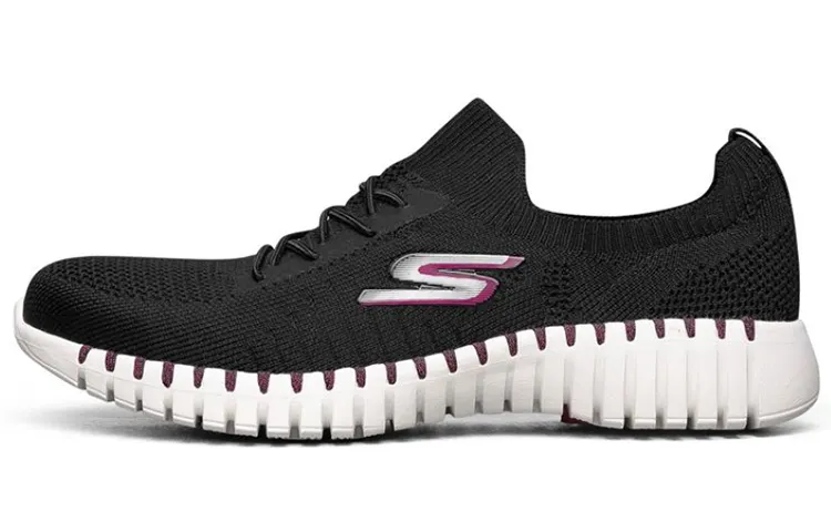 Skechers Go Walk Smart Running Shoes Black/White/Purple Women's