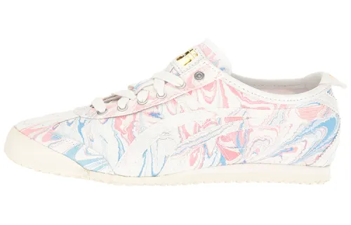 Onitsuka Tiger MEXICO 66 Abrasion Resistant Low top Casual Shoes Men's White Blue Pink