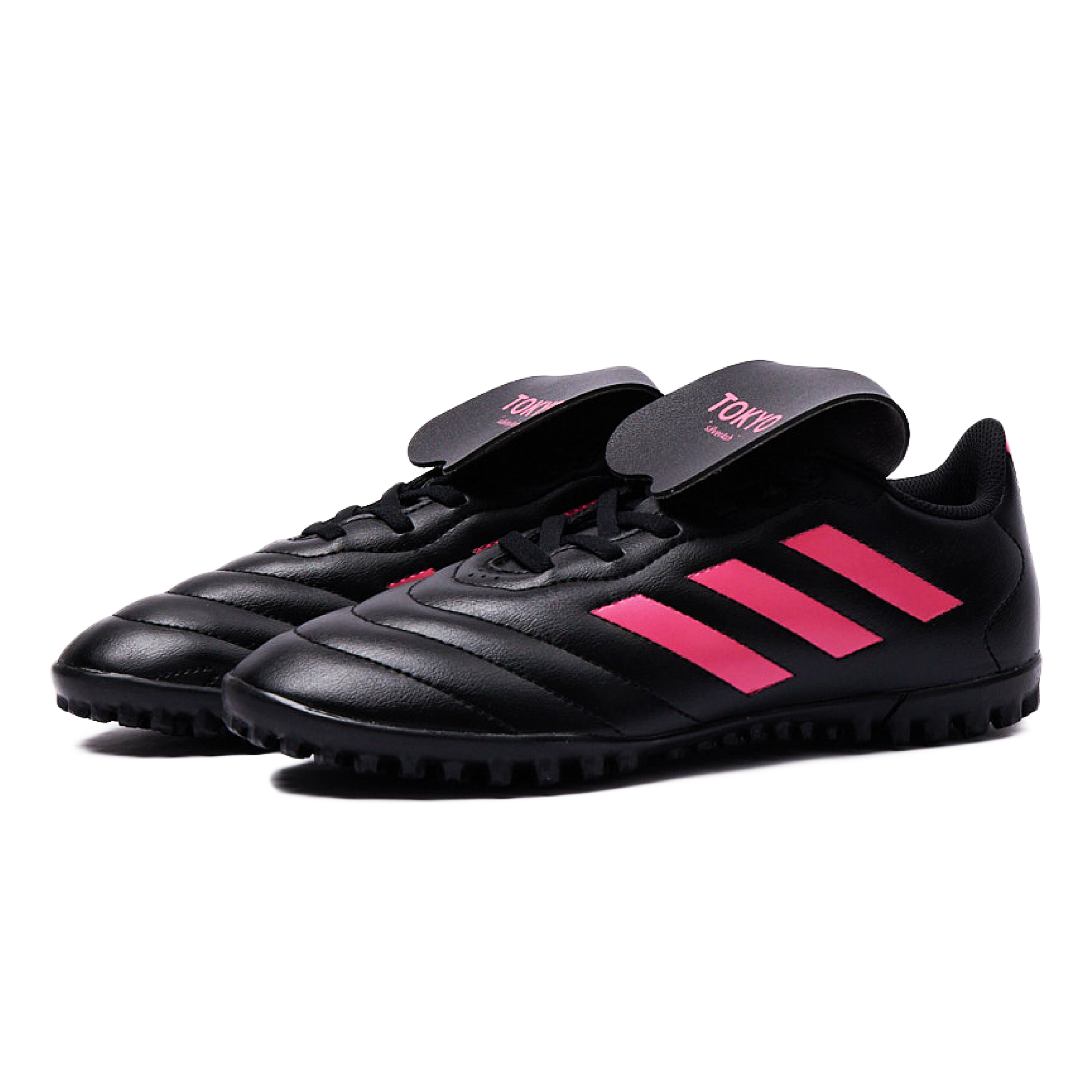 Adidas GOLETTO 8 TF Turf Abrasion Resistant Abrasion Resistant Soccer Shoes Unisex Black Pink