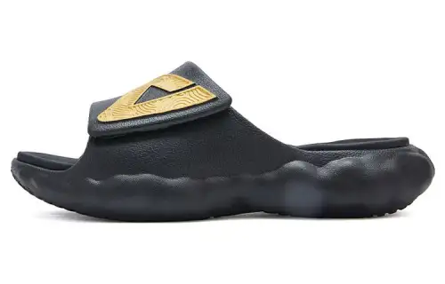 PEAK Taichi Cloud Quiet Slide Slippers Men's Black Gold