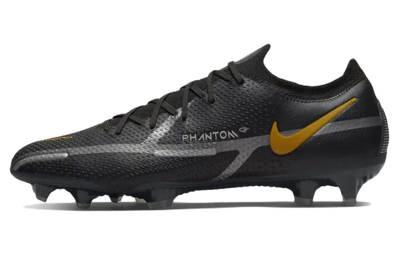 Nike Phantom GT2 2 Elite Round-head lace FG (gel spikes) Natural grass Fabric Shoes Shoes Men's Black
