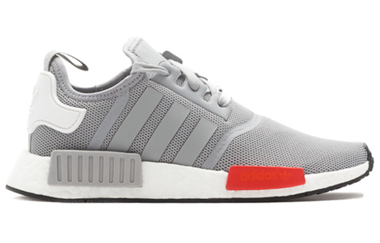 Женские кроссовки adidas originals NMD_R1 (серо-белые) — 亮岩/白 — фото 2