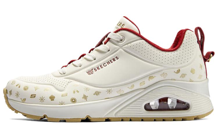 Женские кроссовки Skechers Uno (бело-красные)