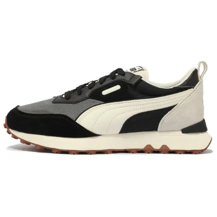 PUMA Rider FV Abrasion Resistant Breathable Low top Casual Shoes Unisex Black White Gray