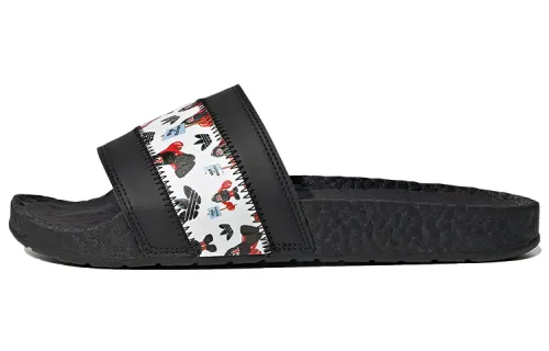 Philip Colbert X adidas originals Adilette Core Black Footwear White
