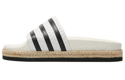 Adidas Originals Adilette Sports Slippers 'White Black' Women's