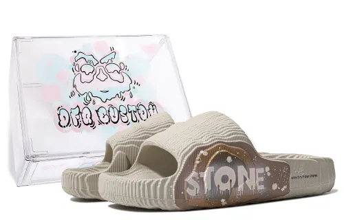 Adidas Originals ADILETTE Slip Resistant Slip Resistant Slide Slippers Unisex Beige Brown White