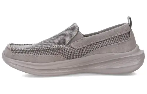 Skechers Textile, Split Cow Leather Low top Casual Shoes Men's Taupe