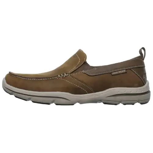 Skechers HARPER Leather Comfortable Cushioning Abrasion Resistant Lightweight Low top Casual Shoes Men's
