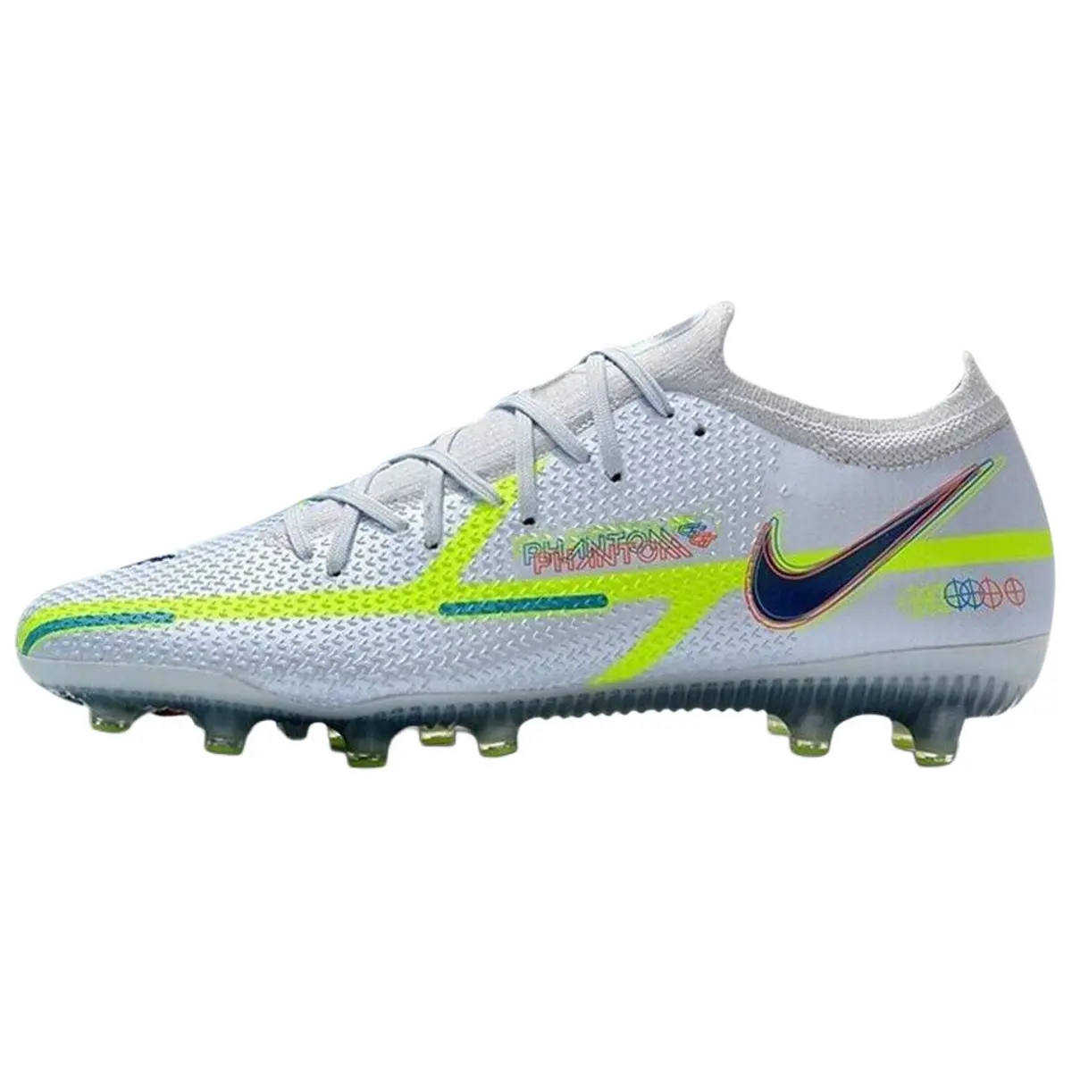 Nike Phantom GT2 AG Artificial Ground Slip Resistant Abrasion Resistant Soccer Shoes Men's Gray Green
